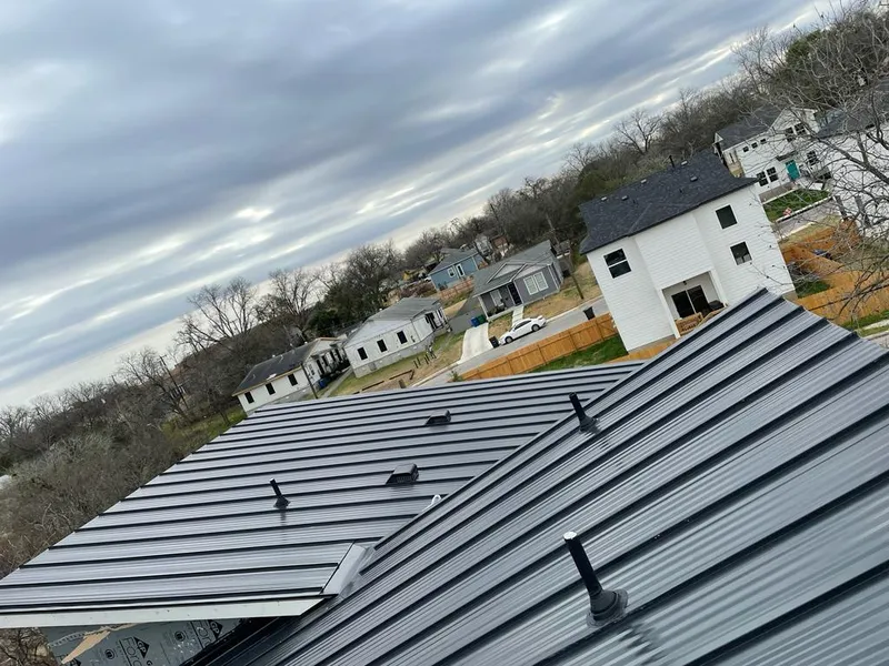 Standing seam metal roof panels with vents for Skylight Repair in Castle Shannon